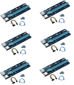 6-Pack V006C PCI-E 16x to 1x Powered Riser